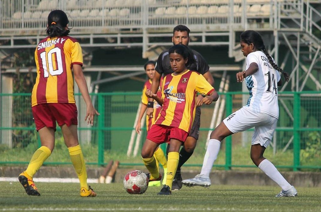 Women's Football Match Action